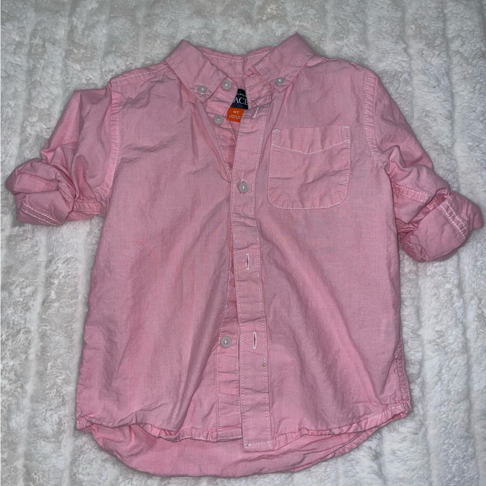 The Children’s Place Boys Pink Button Up Shirt